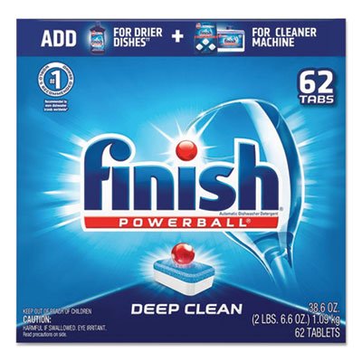 FINISH Powerball Dishwasher Tabs, Fresh Scent, 62 per Box