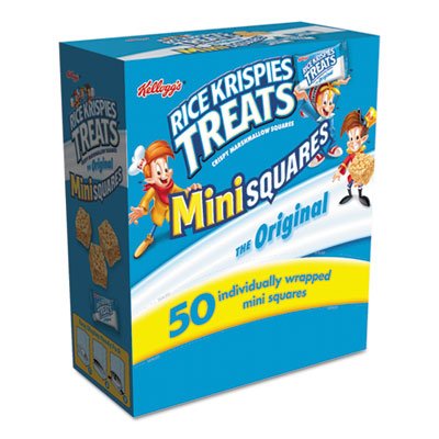 Kellogg's Rice Krispies Treats, Mini Squares, 0.39 oz, 50 per Box