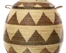 Large Black, Brown and Cream Dune Laundry Hamper Basket