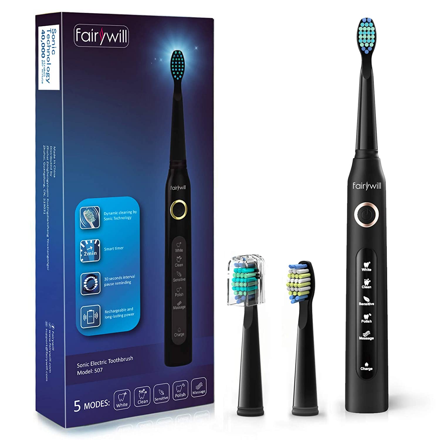 Fairywill Electric Toothbrush 507 Powerful Sonic