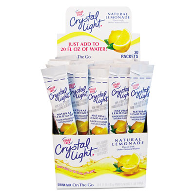 Crystal Light Flavored Drink Mix, Lemonade, 30 .17oz Packets per Box
