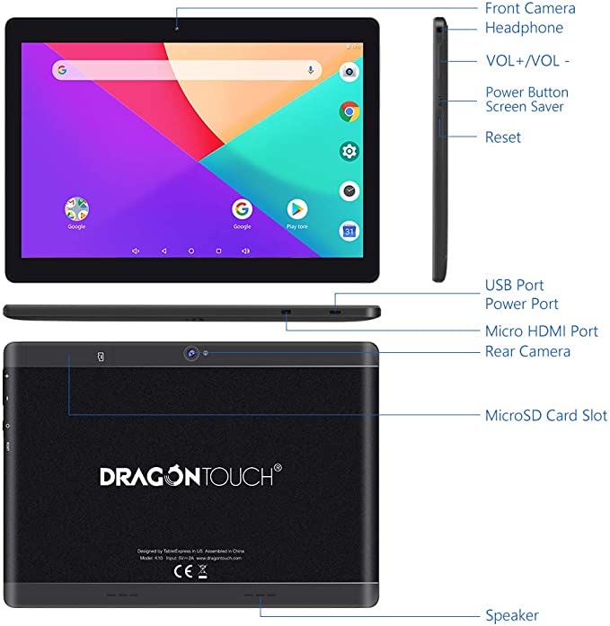 Custodia Antiurro In Silicone Per Tablet 10 Pollici - Compatibile Dragon Touch K10, GTYD, Foren-Tek, TAGITAL - Foto 2