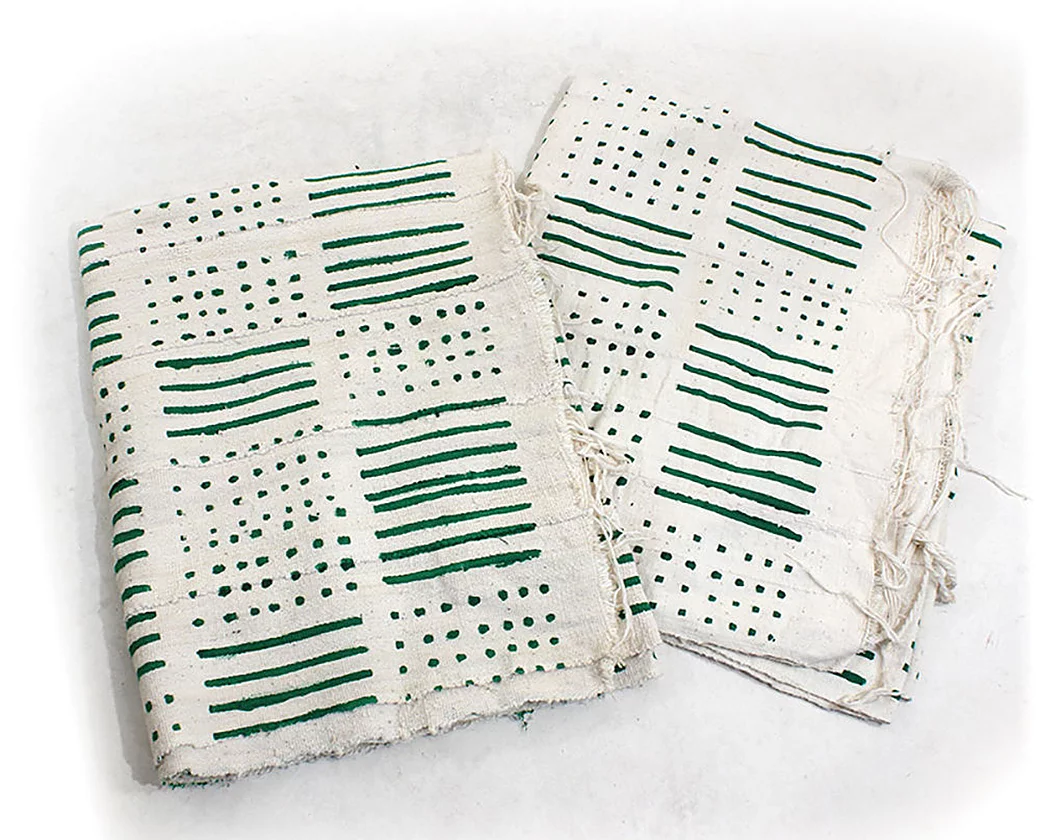 Mud Cloth Bambara (wht/grn)