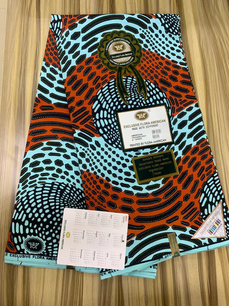 Exclusive Flora  American Wax, 6-yards