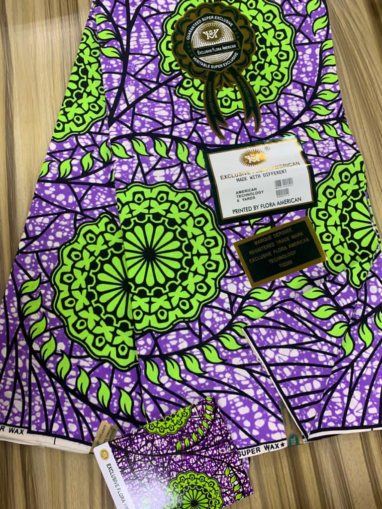 Exclusive Flora  American Wax, 6-yards