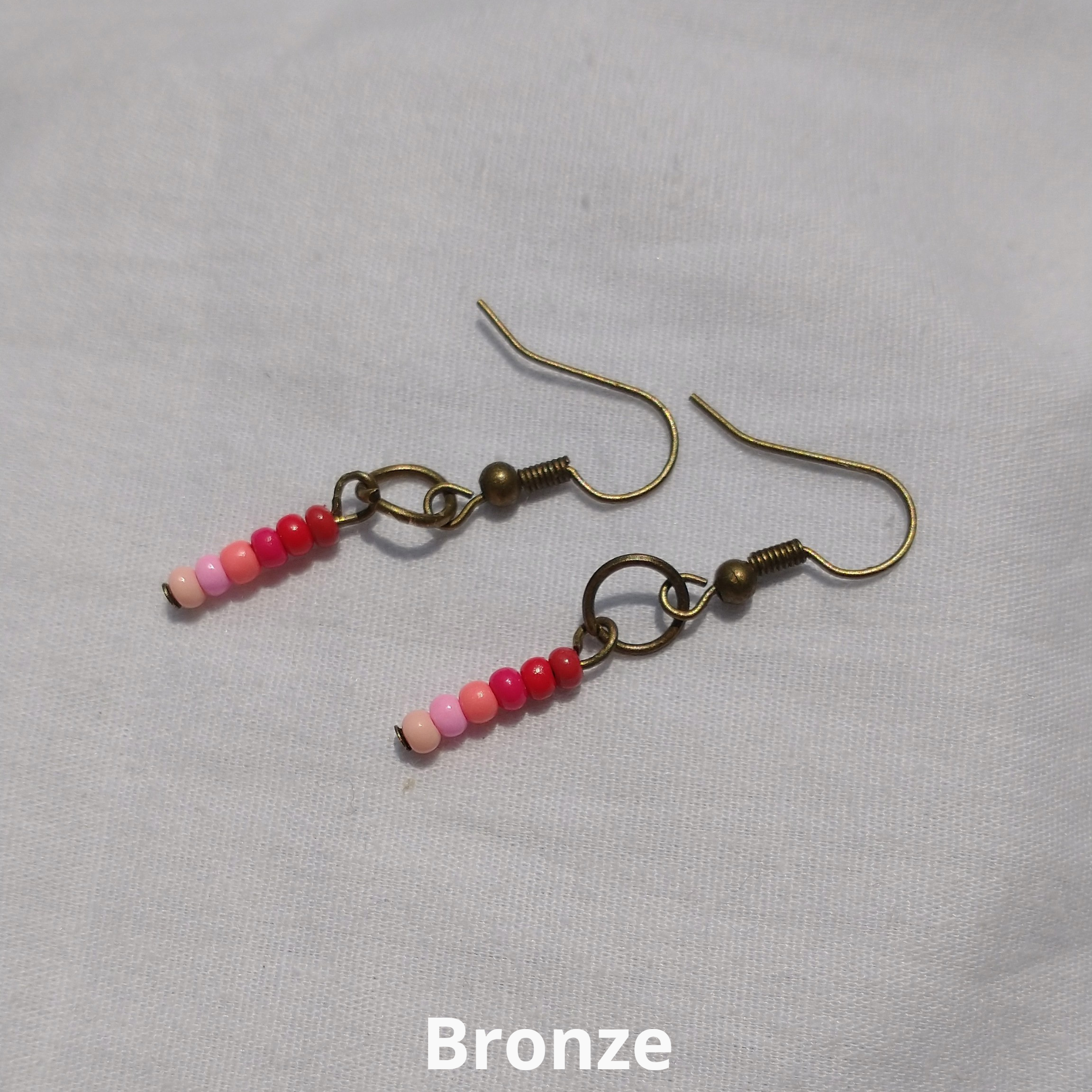 Pink Beaded Earrings