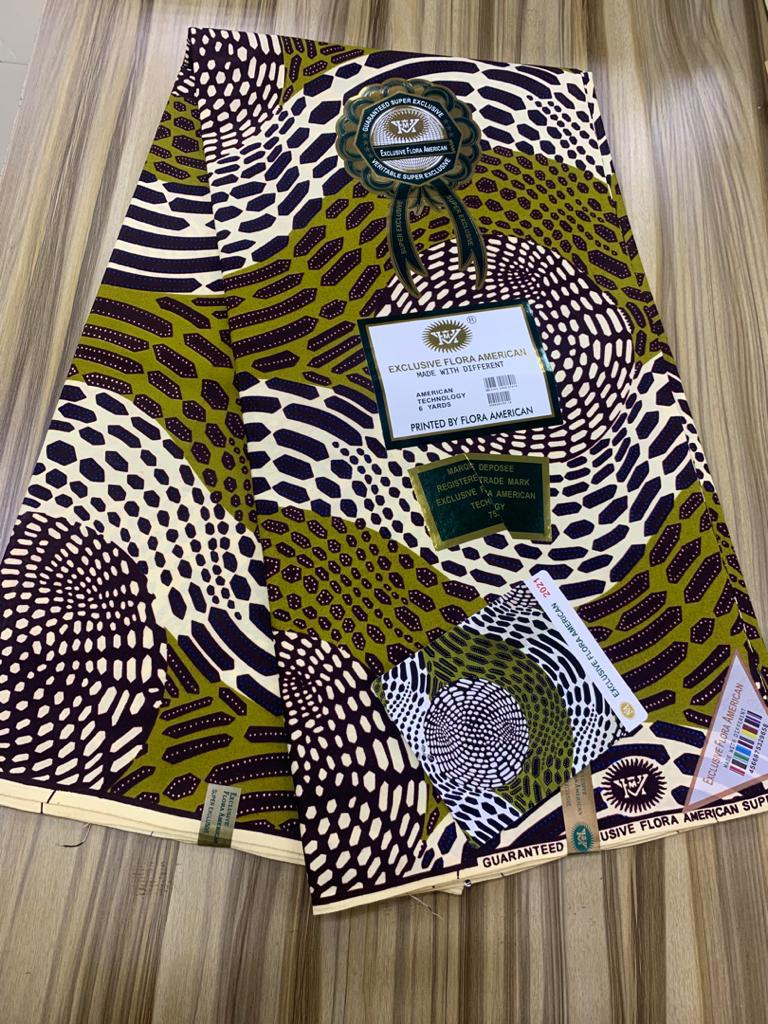 Exclusive Flora  American Wax, 6-yards