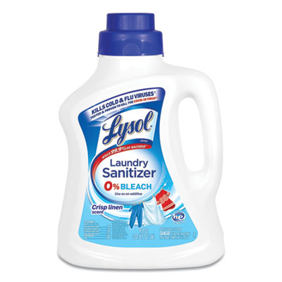 Lysol Laundry Sanitizer, Liquid, Crisp Linen, 90 oz, 4 per Carton