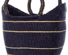 Bolga Shopper with Leather Handles