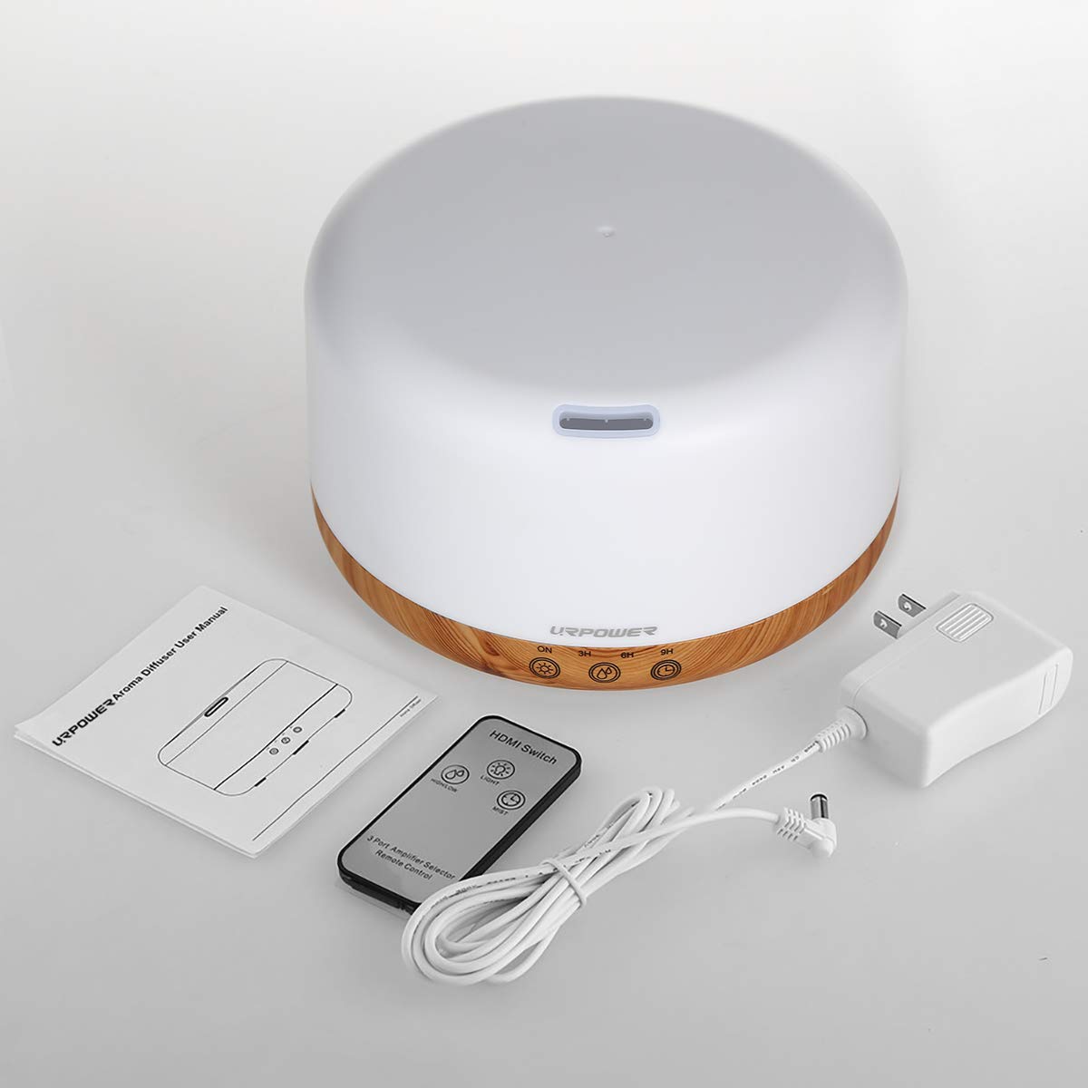 Urpower 1000ml Essential Oil Diffuser Humidifiers Remote Control Ultrasonic Aromatherapy