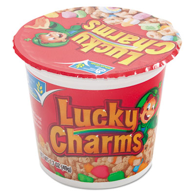 General Mills Lucky Charms Cereal, Single-Serve 1.73 oz Cup, 6 per Pack