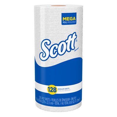 Scott Kitchen Roll Towels, 11 x 8.75, 128p er Roll, 20 Rolls per Carton