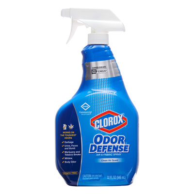 Clorox Commercial Solutions Odor Defense Air-Fabric Spray, Clean Air Scent, 32 oz Bottle