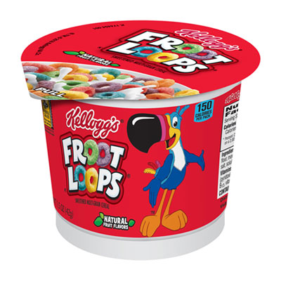Kellogg's Froot Loops Breakfast Cereal, Single-Serve 1.5 oz Cup, 6 per Box