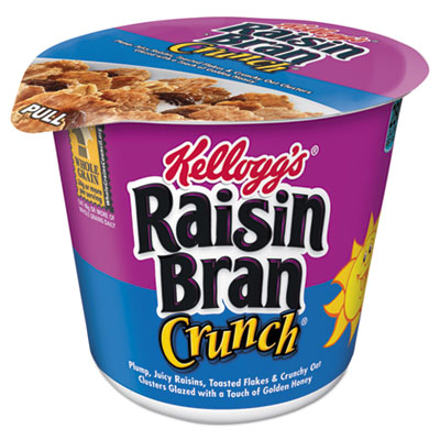 Kellogg's Breakfast Cereal, Raisin Bran Crunch, Single-Serve 2.8 oz Cup, 6 per Box